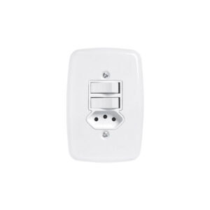 Interruptor 2 Teclas + Tomada 2P+T